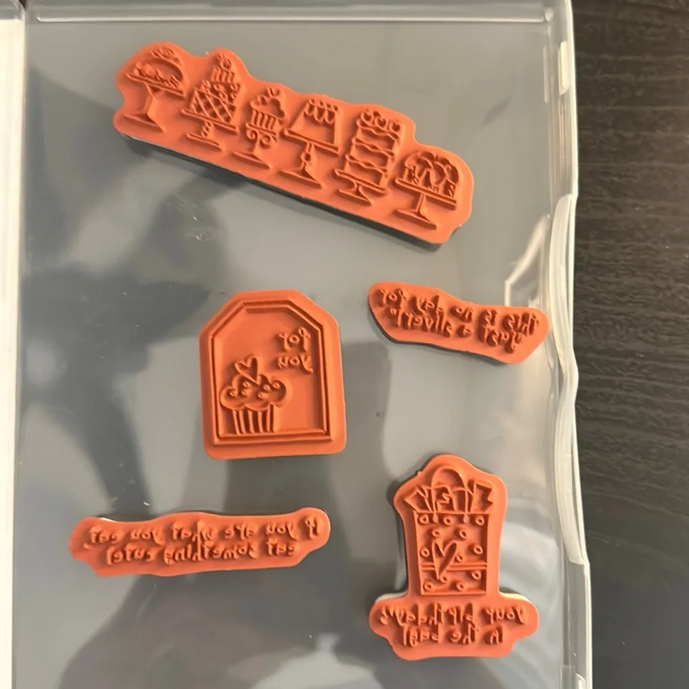 🎭 3/$25 - Birthday bakery stamp set of 5